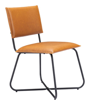 Zuo Modern Grantham 100% Polyurethane, Steel, Plywood Modern Commercial Grade Dining Chair Set - Set of 2 Tan 100% Polyurethane, Steel, Plywood