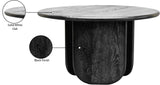 Benito Oak Wood Mid Century Black Oak Dining Table - 52" W x 52" D x 30" H