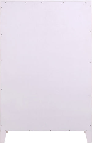 Bowtie Rubberwood / Metal Contemporary Pink / Gold Chest - 32" W x 20" D x 50" H