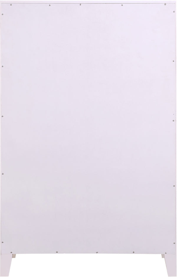 Bowtie Rubberwood / Metal Contemporary Pink / Gold Chest - 32" W x 20" D x 50" H