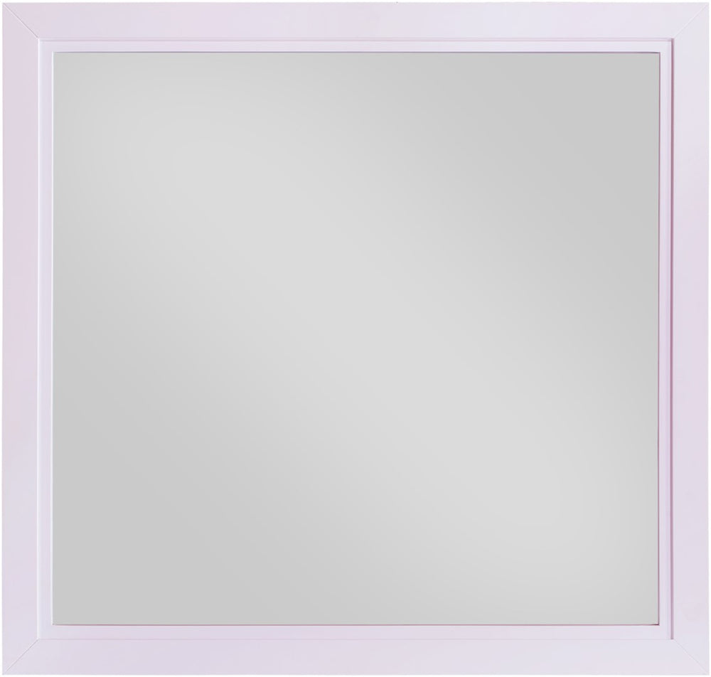 Bowtie Glass / Rubberwood Contemporary Pink / Gold Mirror - 40" W x 38" D x 1.5" H