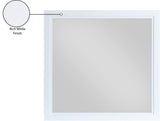 Bowtie Glass / Rubberwood Contemporary White / Gold Mirror - 40" W x 38" D x 1.5" H