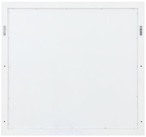 Bowtie Glass / Rubberwood Contemporary White / Gold Mirror - 40" W x 38" D x 1.5" H