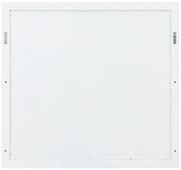 Bowtie Glass / Rubberwood Contemporary White / Gold Mirror - 40" W x 38" D x 1.5" H