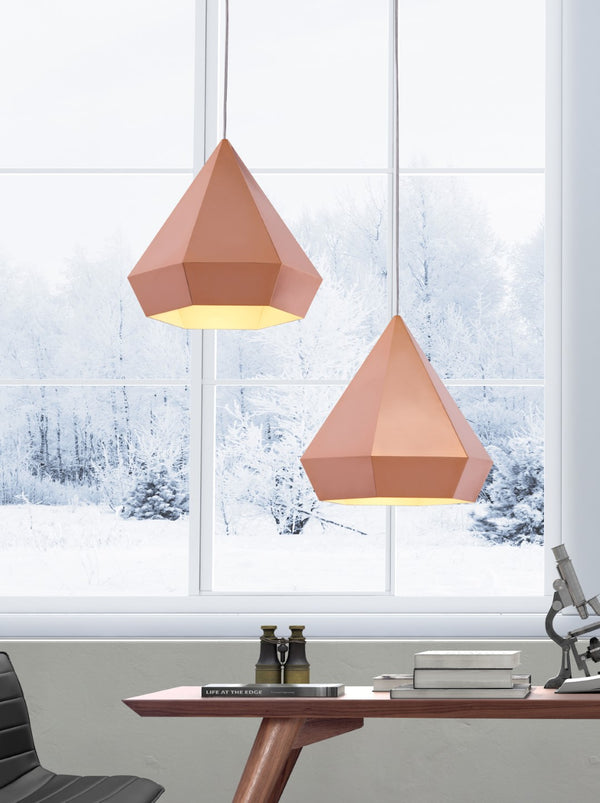 Zuo Modern Forecast Steel Modern Commercial Grade Ceiling Lamp Rose Gold Steel