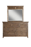 Remington Mirror - Elegant Aged Pine Finish, Crafted from Hickory & Mahogany Wood for Timeless Style