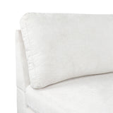 Beamon Contemporary Fabric Chaise Lounge, Ivory and Silver Noble House