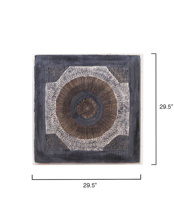 Jamie Young Co. Batik Square Framed Wall Art 8BATI-SQIN