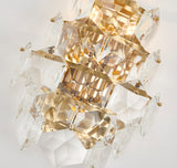 Bethel Gold Wall Sconce in Stainless Steel & Crystal