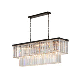 Bethel Black Chandelier in Metal & Crystal