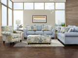 Fusion 1140 Transitional Sofa 1140 Labyrinth Sky Sofa