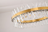 Bethel Gold LED Chandelier in Metal & Crystal