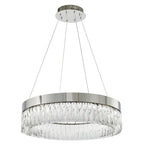 Bethel Chrome LED Chandelier in Stainless Steel & Crystal