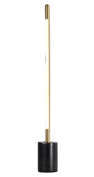 Bethel Brass & Black LED Table Lamp in Stainless Steel & Marble