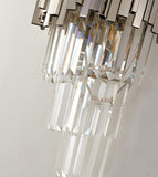 Bethel Chrome Wall Sconce in Metal & Crystal