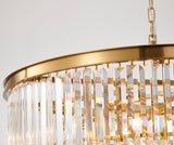 Bethel Gold Chandelier in Metal & Crystal