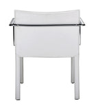 English Elm EE2961 100% Polyurethane, Plywood, Steel Modern Commercial Grade Conference Chair Set - Set of 2 White, Chrome 100% Polyurethane, Plywood, Steel