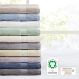 Organic Modern/Contemporary 100% Cotton 6 Piece Towel Set Charcoal 30"W x 54"L (2)/18"W x 30"L (2)/13"W x 13" L (2)