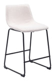 Smart 100% Polyester, Plywood, Steel Transitional Commercial Grade Counter Stool Set - Set of 2