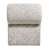 Sagebrook Home Contemporary Flared Arms Bench  - Gray Leopard 17047-01 Gray Non-woven Fabric