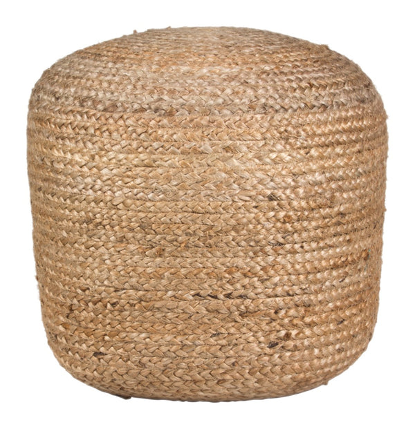 Zuo Modern Lillian Jute, Polystyrene Modern Commercial Grade Ottoman Natural Jute, Polystyrene