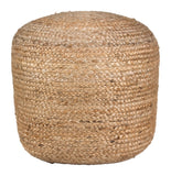 Zuo Modern Lillian Jute, Polystyrene Modern Commercial Grade Ottoman Natural Jute, Polystyrene