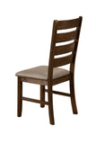 Alpine Furniture Emery Set of 2 Side Chairs, Walnut 2929-02 Walnut Rubberwood & Acacia Solids + MDF 21.5 x 18 x 40.5