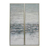 Contemporary 62x22, Set of 2 - , Oil Painting, Multi