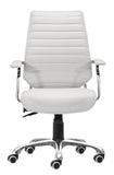 Zuo Modern Enterprise 100% Polyurethane, Steel, Aluminum Alloy Modern Commercial Grade Low Back Office Chair White, Chrome 100% Polyurethane, Steel, Aluminum Alloy