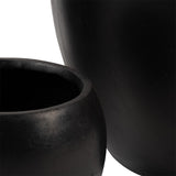 Sagebrook Home Contemporary Resin, Set of 3 -  11/14/20"d Nested Planters, Black 16857-02 Black Polyresin