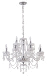 Bethel Chrome Chandelier in Metal & Crystal