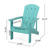 Culver Outdoor Faux Wood Adirondack Chair, Teal