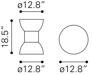 Zuo Modern Wisdom Mango Wood Modern Commercial Grade Side Table Black Mango Wood