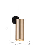 Zuo Modern Martiza Steel Modern Commercial Grade Ceiling Lamp Gold, Black Steel