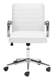 Zuo Modern Partner 100% Polyurethane, Plywood, Steel Modern Commercial Grade Office Chair White, Chrome 100% Polyurethane, Plywood, Steel