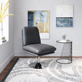 Zuo Modern Rory 100% Polyurethane, Plywood, Steel Modern Commercial Grade Accent Chair Gray, Chrome 100% Polyurethane, Plywood, Steel