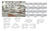 Fusion 28-26L,28,33R Transitional Sectional  28-26L,28,33R Wendy Linen Sectional 