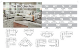 Fusion 28-21, Transitional Sectional 28-21, 26 Palm Beach Chaise Sofa Sectional