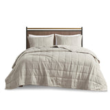 Guthrie Casual 3 Piece Striated Cationic Dyed Oversized Quilt Set