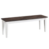 Kona Transitional Dining Bench | Gray and White