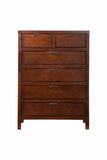 Alpine Furniture Carmel 6 Drawer Chest, Cappuccino JR-05 Cappuccino Select Solids and Veneer 36 x 20 x 50