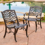 Sarasota Cast Aluminum Bronze Outdoor Chair (Set of 2)