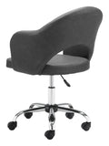 English Elm EE2720 100% Polyurethane, Plywood, Steel Modern Commercial Grade Office Chair Gray, Chrome 100% Polyurethane, Plywood, Steel
