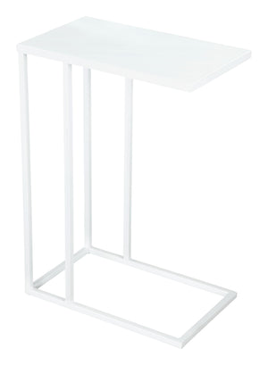 Zuo Modern Atom Iron Modern Commercial Grade Side Table White Iron