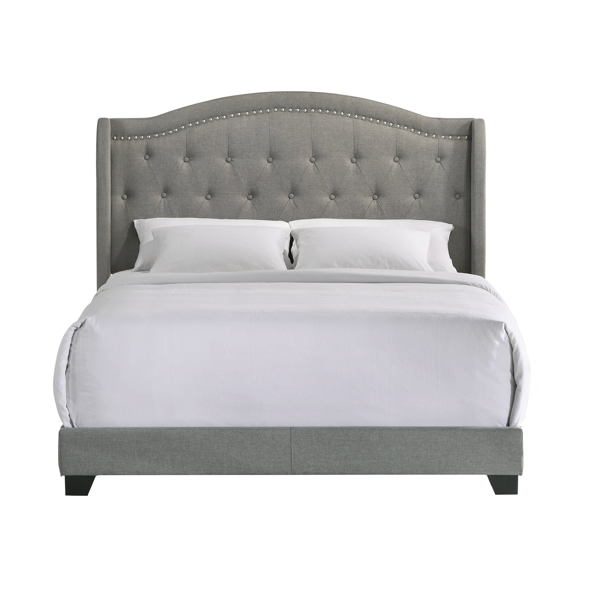 Rhyan Traditional Upholstered Queen Bed - Thumbnail 2