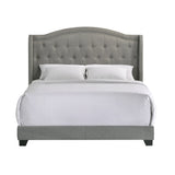 Intercon Rhyan Traditional Upholstered Queen Bed UB-BR-RHYQEN-SMK-C UB-BR-RHYQEN-SMK-C