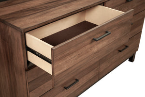 Weston Dresser - Rustic Pine Finish, 6 Spacious Drawers & Felt Lining for Cozy Bedroom Storage