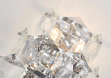 Bethel Chorme Wall Sconce in Stainless Steel & Crystal