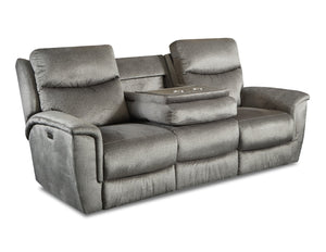 Southern Motion Shimmer 353-63P Transitional  Power Headrest Reclining Sofa with Drop Down Tray and USB Ports 353-63P 123-04