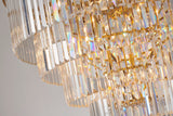 Bethel Gold Chandelier in Metal & Crystal